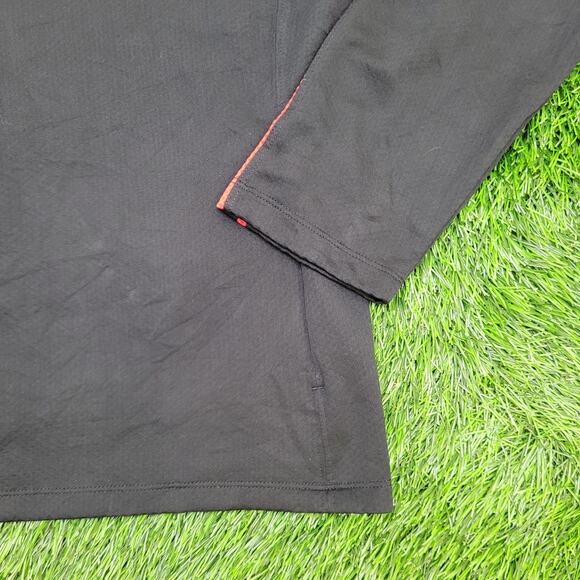 NIKE Fit-Dry 1/4 Zip Track Jacket Large 23x28 Black Red - Picture 13 of 14
